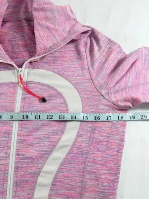 Lululemon Define Jacket Pink Space Dye Full‎ Zip Thumbholes Size 6 thumbnail 4