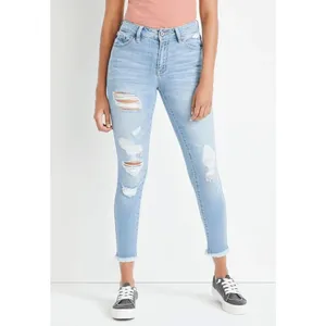 KanCan High Rise‎ Light Wash Ripped Distressed Skinny Jeans Size 32 thumbnail 9
