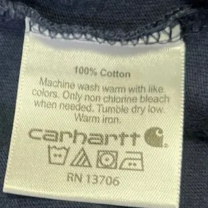 Carhartt Women's Blue Pocket Long Sleeve Casual Pullover Sweatshirt Top Size M thumbnail 5