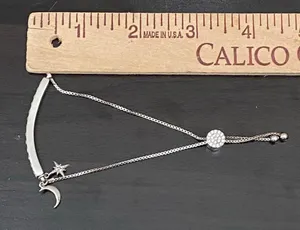 Shine Bright Swarovski Element SilverPlated Celestial Star Moon Slider Bracelet thumbnail 12