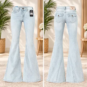 NWT True Religion Joey Mid Rise Flare Jeans Light Wash Size W29 🩵 thumbnail 8
