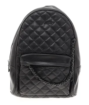 ALDO Women's Galilinia Backpack in black quilted vegan leather chain Old Money thumbnail 1