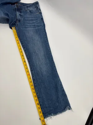 Kut from the Kloth Dark Blue Cropped Ankle flare Jeans thumbnail 9