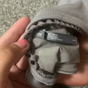 Aerie Gray Crop Fitted Swim Tank Top thumbnail 2
