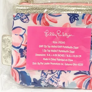 Lilly Pulitzer Printed‎ Zip Top Wallet NEW Wristlet thumbnail 2