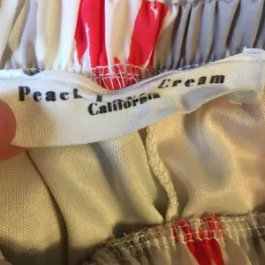 Peach Love‎ cream California small flowy pants thumbnail 3