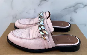 Givenchy 20mm women’s pink lizard embossed chain loafers mules size IT 37 US 7 thumbnail 10