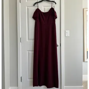 Sachin & Babi Brittany Stretch Crepe Cold-Shoulder Gown Size‎ 6 Deep Wine NWT thumbnail 6