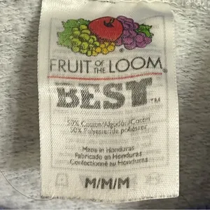 Fruit of the Loom Vintage Embroidered Hummingbird Gray Faux‎ Turtleneck Sweatshirt Size Medium thumbnail 6
