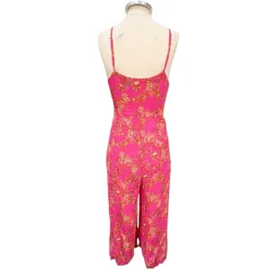 Free People Hot Tropics Wide Leg Cropped Jumpsuit Size Small thumbnail 8