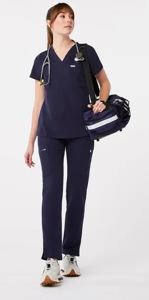 Figs Technical Collection in Deep Blue Nurse scrubs size large 2 piece set thumbnail 1