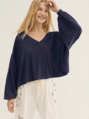 Free People We The Free Buffy Tee in Indigo thumbnail 1