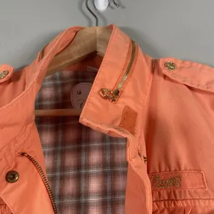 Coogi Jacket Womens Size M Orange‎ Studded Hood Casual Full Zip Australia Cotton thumbnail 8