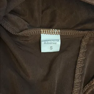 Under Wire Satin Bodysuit Brown Women Size Small NWOT thumbnail 3