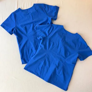 Mandala Equa-Tek V-Neck Short Sleeve Scrub Tops Bundle 2pk Women Medium Blue thumbnail 2