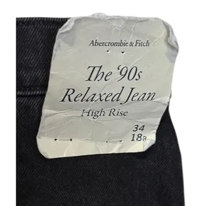 Abercrombie & Fitch Women Jeans‎ '90s Relaxed High Rise Ankle Slits 34/18R NWT thumbnail 5