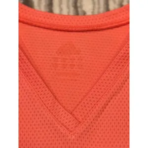NEW Adidas women's medium pink V-neck long sleeve shirt thumbnail 2
