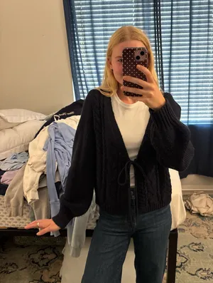 Navy Cardigan Black thumbnail 1