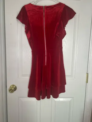 Red Velvet Dress Dillard's Homecoming thumbnail 2
