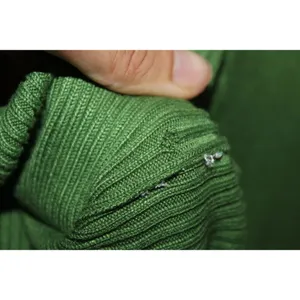 Womens Abercrombie & Fitch Green Ribbed Knit Long Sleeve Scoop Neck Sweater Sz S thumbnail 4