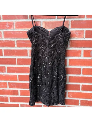 Windsor Black Sequin Embellished Mini Dress thumbnail 3