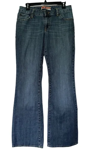 Gap Curvy Flare Jeans 6 Long Medium Wash Blue Denim Y2K 2008 Vintage thumbnail 1