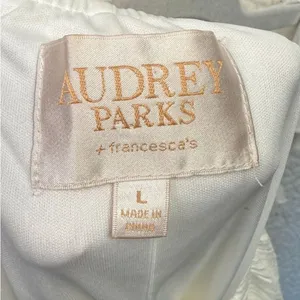 Audrey Parks Francesca's White Ruffle Maxi‎ Large Dress Beach Bridal Feminine thumbnail 8