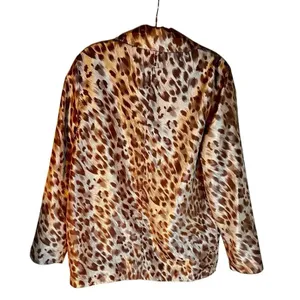 Pak A Jak Reversible Womens Travel Packable Jacket Black/Animal Print Size Small thumbnail 2