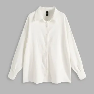 Cider Long White Button-Up Oversized Dress Shirt thumbnail 1