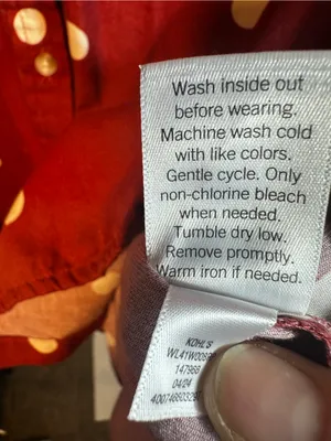 P267. Lauren Conrad Polka Dot Button-Up Blouse in Burgundy and White thumbnail 4