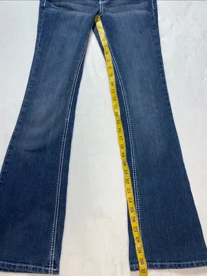 Earl Jean blue embellished bootcut low rise size 5 womens thumbnail 8