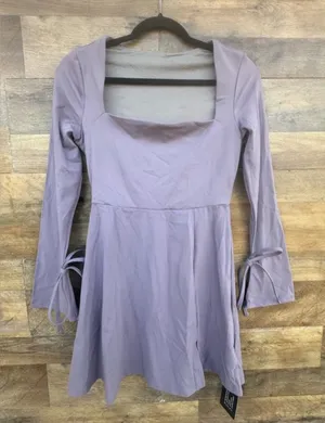 🍬 NWT Aotasely Lavender Long Sleeve Mini Dress thumbnail 1
