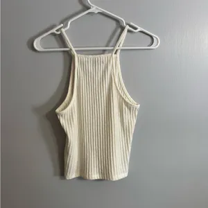 Abercrombie & Fitch Cream Ribbed Tank‎ Top Size Medium thumbnail 2