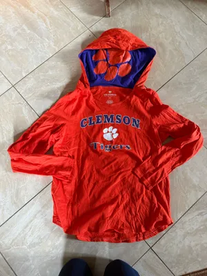 Colosseum Clemson University long sleeve shirt with hood thumbnail 1