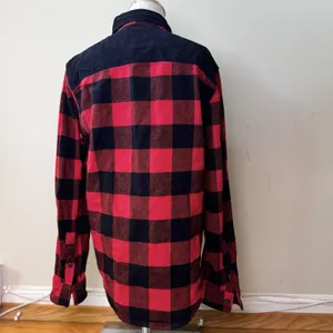 American Eagle AE Unisex Flannel Plaid Button-Down Long Sleeve Shacket Size S thumbnail 2