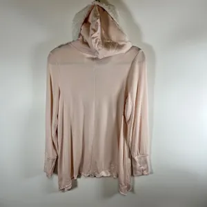 Lemon Vanilla Cream Sherpa Lined Zip Up Hoodie Jacket NWT‎ LL-0012 Pink Large thumbnail 9