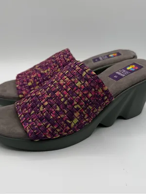Zee Alexis Woven Platform Wedge Slide Sandals Womens EU 41 US 10 Multicolor thumbnail 3