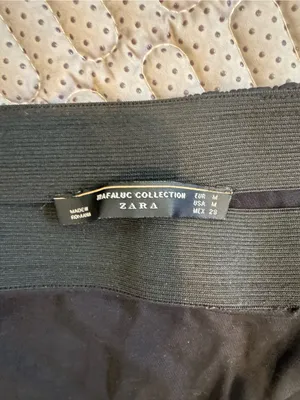 Zara Black Wrap Midi Skirt thumbnail 3