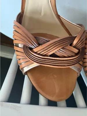 Cole Haan Women's Brown Leather Slip-On Heels thumbnail 4