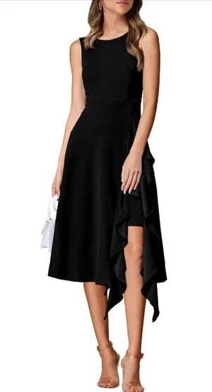 NWT Prettygarden Flared A Line Symmetrical Ruffle Cocktail Party Dress size XL thumbnail 1