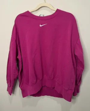 Nike Sportswear Phoenix Fleece Oversized Crewneck Sweatshirt Hot Fuchsia Medium thumbnail 1