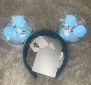 Disney Parks Snow Much Fun Light Up Blue Mickey Mouse Balloons Ears Headband New thumbnail 1