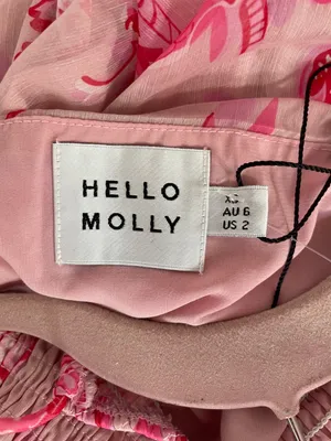 Hello Molly On The Pther Side Pink Floral Dress Size 2! thumbnail 4