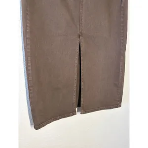 GAP Brown Midi Denim Skirt Sz 28/6 Boho Preppy thumbnail 3
