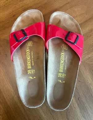 BIRKENSTOCK Madrid Birko-Flor Patent Cherry Sandals/Slides Women thumbnail 1