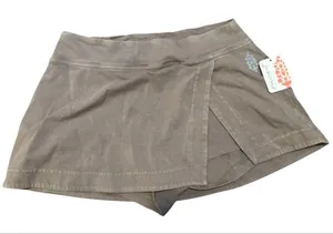 NWT FP Movement Hot Shot Mini Skort Beige Skirt Shorts Driftwood Micro S thumbnail 2