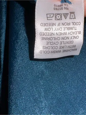 Maurices Women’s Fallon Satin‎ Blouse XL Split Relaxed Pullover Blue Keyhole NWT thumbnail 6