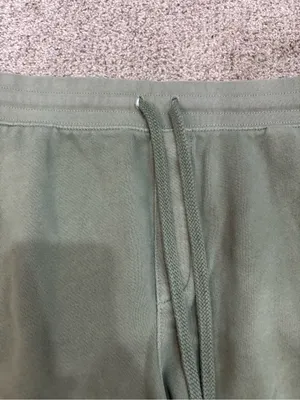 Aerie XL Women’s Olive Green Drawstring Shorts Sweat Shorts Loungewear Raw Hem thumbnail 7