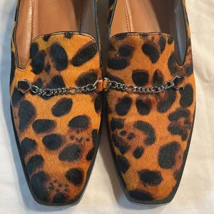 Franco Sarto Square Mouth Calf Hair Leather Animal Print Loafer(Size 8M) thumbnail 12