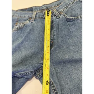 Vintage 90s Levi's 965 Wide Leg Jeans Made in USA Size 5 Long thumbnail 13